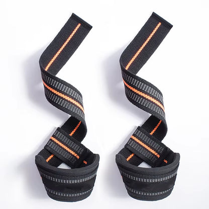 1 Pair Weight Lifting Wrist Straps Gym Fitness Lifting Straps Strength Training Gym Weight Lifting Belt with Non Slip Flex Gel