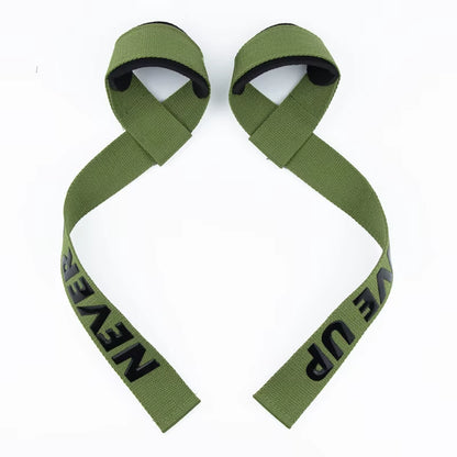 1 Pair Weight Lifting Wrist Straps Gym Fitness Lifting Straps Strength Training Gym Weight Lifting Belt with Non Slip Flex Gel